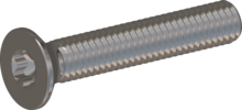 STM410600350E, Metric Machine Screw, STM41 6.0x35.0 - T30, stainless-steel A2, 1.4567, bright, pickled and passivated