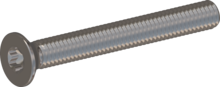 STM410600500E, Metric Machine Screw, STM41 6.0x50.0 - T30, stainless-steel A2, 1.4567, bright, pickled and passivated