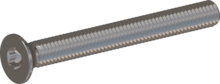 STM410600550E, Metric Machine Screw, STM41 6.0x55.0 - T30, stainless-steel A2, 1.4567, bright, pickled and passivated