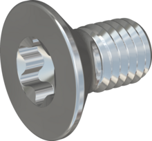 STM410800140S, Metric Machine Screw, STM41 8.0x14.0 - T45, steel, hardened, zinc-plated 5-7 µm, baked, blue / transparent passivated