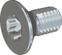 STM410800150S, Metric Machine Screw, STM41 8.0x15.0 - T45, steel, hardened, zinc-plated 5-7 µm, baked, blue / transparent passivated