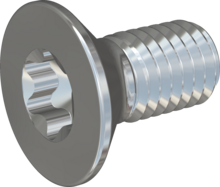 STM410800160S, Metric Machine Screw, STM41 8.0x16.0 - T45, steel, hardened, zinc-plated 5-7 µm, baked, blue / transparent passivated