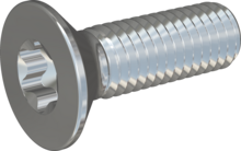 STM410800250S, Metric Machine Screw, STM41 8.0x25.0 - T45, steel, hardened, zinc-plated 5-7 µm, baked, blue / transparent passivated