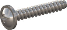 STP210250150E, Screw for Plastic, STP21 2.5x15.0 - Z1, stainless-steel A2, 1.4567, bright, pickled and passivated