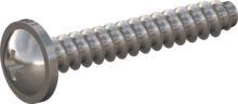 STP210250160C, Screw for Plastic, STP21 2.5x16.0 - Z1, stainless-steel A4, 1.4578, bright, pickled and passivated