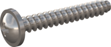 STP210250170C, Screw for Plastic, STP21 2.5x17.0 - Z1, stainless-steel A4, 1.4578, bright, pickled and passivated