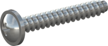 STP210250170S, Screw for Plastic, STP21 2.5x17.0 - Z1, steel, hardened, zinc-plated 5-7 µm, baked, blue / transparent passivated