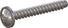 STP210250180E, Screw for Plastic, STP21 2.5x18.0 - Z1, stainless-steel A2, 1.4567, bright, pickled and passivated