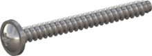 STP210250250E, Screw for Plastic, STP21 2.5x25.0 - Z1, stainless-steel A2, 1.4567, bright, pickled and passivated