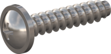 STP210300140C, Screw for Plastic, STP21 3.0x14.0 - Z1, stainless-steel A4, 1.4578, bright, pickled and passivated