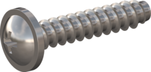STP210300150C, Screw for Plastic, STP21 3.0x15.0 - Z1, stainless-steel A4, 1.4578, bright, pickled and passivated
