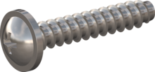 STP210300160C, Screw for Plastic, STP21 3.0x16.0 - Z1, stainless-steel A4, 1.4578, bright, pickled and passivated