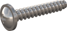 STP210300170C, Screw for Plastic, STP21 3.0x17.0 - Z1, stainless-steel A4, 1.4578, bright, pickled and passivated