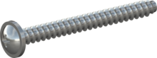 STP210300300S, Screw for Plastic, STP21 3.0x30.0 - Z1, steel, hardened, zinc-plated 5-7 µm, baked, blue / transparent passivated
