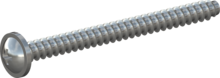 STP210300350S, Screw for Plastic, STP21 3.0x35.0 - Z1, steel, hardened, zinc-plated 5-7 µm, baked, blue / transparent passivated