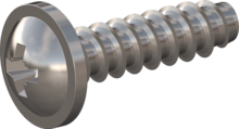 STP210350130E, Screw for Plastic, STP21 3.5x13.0 - Z2, stainless-steel A2, 1.4567, bright, pickled and passivated