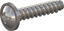 STP210350160E, Screw for Plastic, STP21 3.5x16.0 - Z2, stainless-steel A2, 1.4567, bright, pickled and passivated