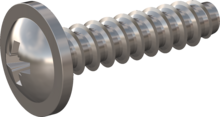 STP210400170C, Screw for Plastic, STP21 4.0x17.0 - Z2, stainless-steel A4, 1.4578, bright, pickled and passivated