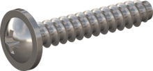 STP210400220E, Screw for Plastic, STP21 4.0x22.0 - Z2, stainless-steel A2, 1.4567, bright, pickled and passivated