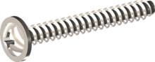 STP210400320C, Screw for Plastic, STP21 4.0x32.0 - Z2, stainless-steel A4, 1.4578, bright, pickled and passivated