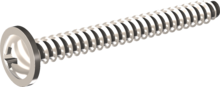 STP210400380C, Screw for Plastic, STP21 4.0x38.0 - Z2, stainless-steel A4, 1.4578, bright, pickled and passivated