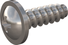 STP210500150E, Screw for Plastic, STP21 5.0x15.0 - Z2, stainless-steel A2, 1.4567, bright, pickled and passivated