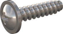STP210500200E, Screw for Plastic, STP21 5.0x20.0 - Z2, stainless-steel A2, 1.4567, bright, pickled and passivated
