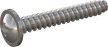 STP210500350C, Screw for Plastic, STP21 5.0x35.0 - Z2, stainless-steel A4, 1.4578, bright, pickled and passivated