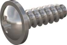 STP210600180C, Screw for Plastic, STP21 6.0x18.0 - Z3, stainless-steel A4, 1.4578, bright, pickled and passivated