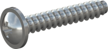 STP210600350S, Screw for Plastic, STP21 6.0x35.0 - Z3, steel, hardened, zinc-plated 5-7 µm, baked, blue / transparent passivated