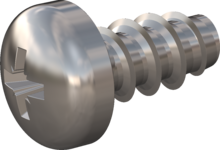 STP220250050C, Screw for Plastic, STP22 2.5x5.0 - Z1, stainless-steel A4, 1.4578, bright, pickled and passivated