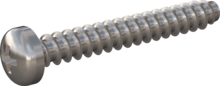 STP220250180C, Screw for Plastic, STP22 2.5x18.0 - Z1, stainless-steel A4, 1.4578, bright, pickled and passivated