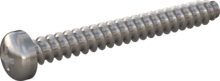 STP220250220E, Screw for Plastic, STP22 2.5x22.0 - Z1, stainless-steel A2, 1.4567, bright, pickled and passivated