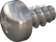 STP220300050C, Screw for Plastic, STP22 3.0x5.0 - Z1, stainless-steel A4, 1.4578, bright, pickled and passivated