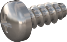 STP220300070C, Screw for Plastic, STP22 3.0x7.0 - Z1, stainless-steel A4, 1.4578, bright, pickled and passivated