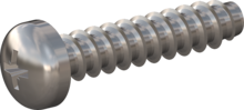 STP220300140E, Screw for Plastic, STP22 3.0x14.0 - Z1, stainless-steel A2, 1.4567, bright, pickled and passivated