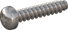 STP220300150C, Screw for Plastic, STP22 3.0x15.0 - Z1, stainless-steel A4, 1.4578, bright, pickled and passivated