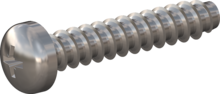 STP220300160C, Screw for Plastic, STP22 3.0x16.0 - Z1, stainless-steel A4, 1.4578, bright, pickled and passivated