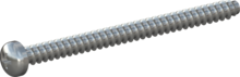 STP220300400S, Screw for Plastic, STP22 3.0x40.0 - Z1, steel, hardened, zinc-plated 5-7 µm, baked, blue / transparent passivated