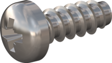 STP220350090C, Screw for Plastic, STP22 3.5x9.0 - Z2, stainless-steel A4, 1.4578, bright, pickled and passivated