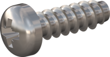 STP220350110E, Screw for Plastic, STP22 3.5x11.0 - Z2, stainless-steel A2, 1.4567, bright, pickled and passivated