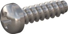 STP220350120C, Screw for Plastic, STP22 3.5x12.0 - Z2, stainless-steel A4, 1.4578, bright, pickled and passivated