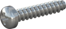 STP220350170S, Screw for Plastic, STP22 3.5x17.0 - Z2, steel, hardened, zinc-plated 5-7 µm, baked, blue / transparent passivated