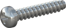 STP220350180S, Screw for Plastic, STP22 3.5x18.0 - Z2, steel, hardened, zinc-plated 5-7 µm, baked, blue / transparent passivated
