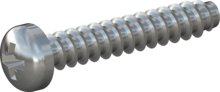 STP220350200S, Screw for Plastic, STP22 3.5x20.0 - Z2, steel, hardened, zinc-plated 5-7 µm, baked, blue / transparent passivated