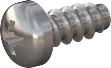 STP220400090C, Screw for Plastic, STP22 4.0x9.0 - Z2, stainless-steel A4, 1.4578, bright, pickled and passivated