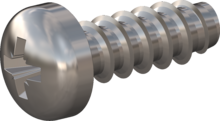 STP220400110C, Screw for Plastic, STP22 4.0x11.0 - Z2, stainless-steel A4, 1.4578, bright, pickled and passivated