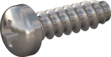 STP220400130C, Screw for Plastic, STP22 4.0x13.0 - Z2, stainless-steel A4, 1.4578, bright, pickled and passivated
