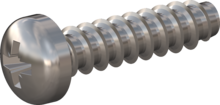 STP220400160C, Screw for Plastic, STP22 4.0x16.0 - Z2, stainless-steel A4, 1.4578, bright, pickled and passivated
