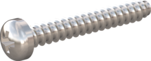 STP220400280E, Screw for Plastic, STP22 4.0x28.0 - Z2, stainless-steel A2, 1.4567, bright, pickled and passivated